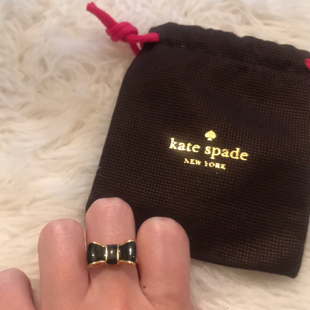 Kate Spade Black Bow Ring❤️